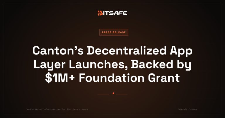 Canton’s Decentralized App Layer Launches, Backed by $1M+ Foundation Grant Canton’s Decentralized App Layer Launches, Backed by $1M+ Foundation Grant